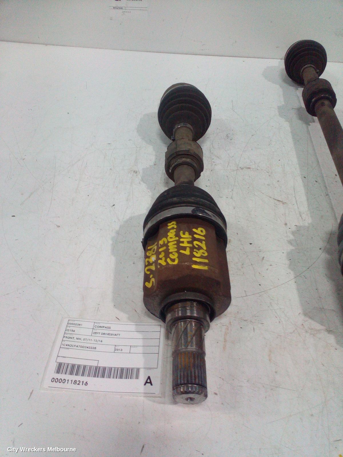 JEEP COMPASS LEFT DRIVESHAFT, FRONT, MK, 07/2011 - 12/2016 - Image 2