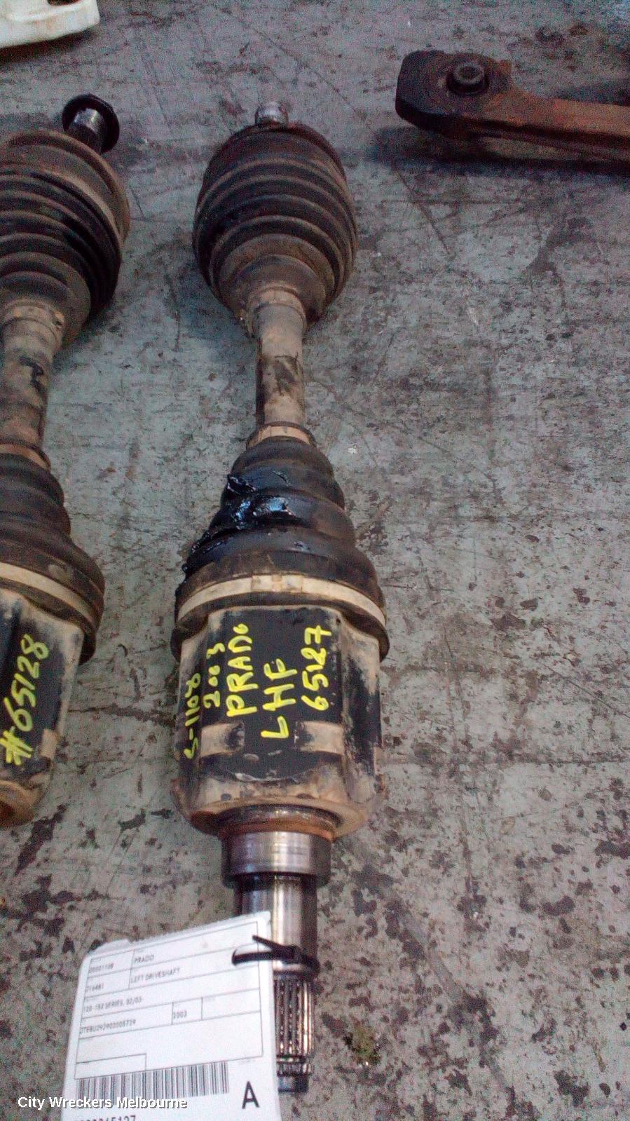 TOYOTA PRADO LEFT DRIVESHAFT, 120-150 SERIES, 02/2003 ONWARDS - Image 1