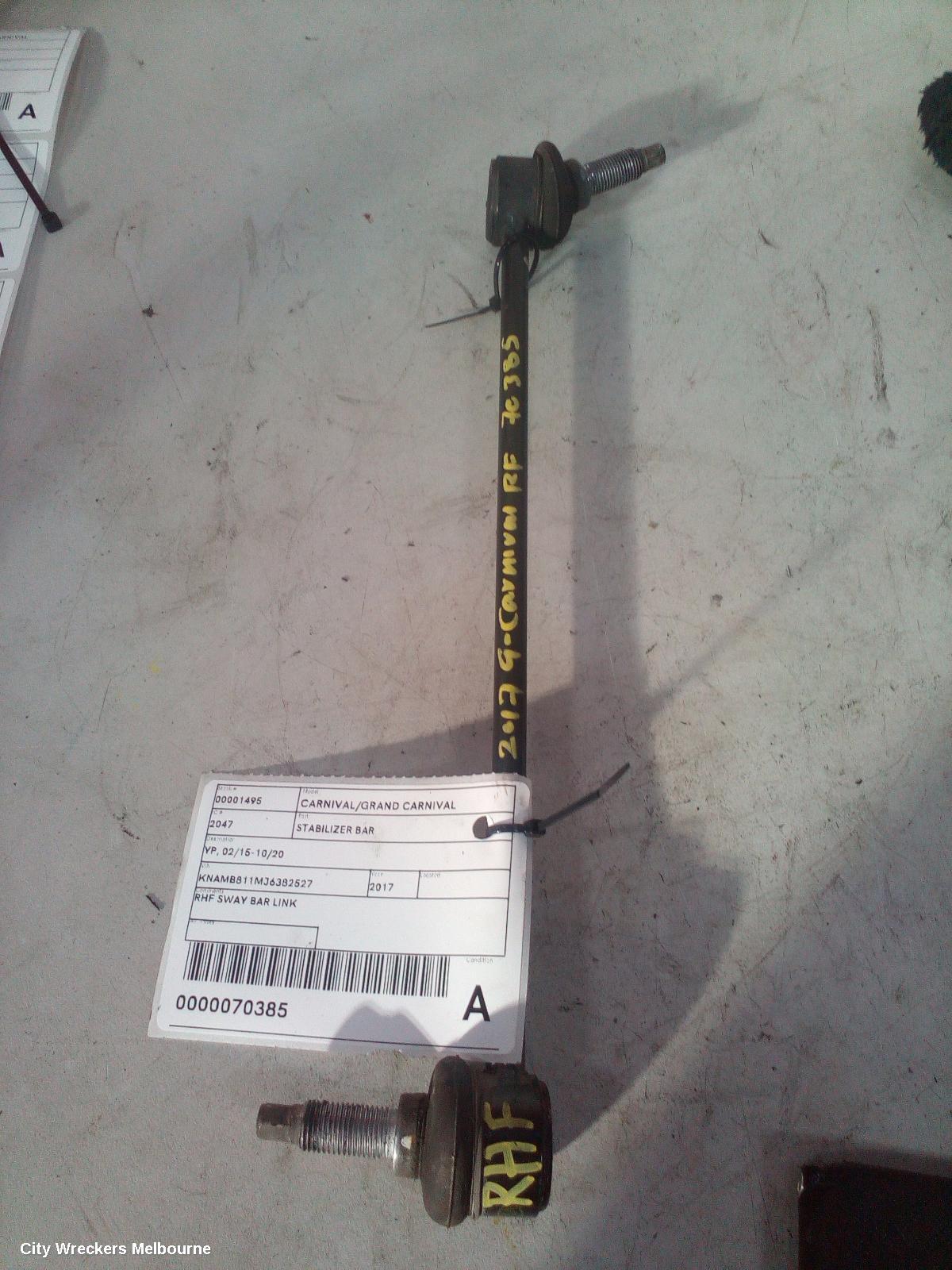 KIA CARNIVAL/GRAND CARNIVAL STABILISER BAR, YP, 01/2015 - 10/2020 - Image 1