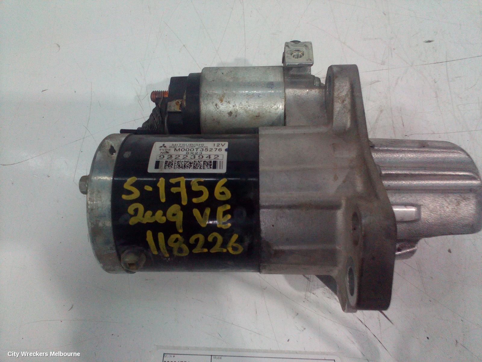 HOLDEN COMMODORE STARTER, 3.6, VE, NUT CONNECTOR TYPE, 08/2006 - 05/2013 - Image 2