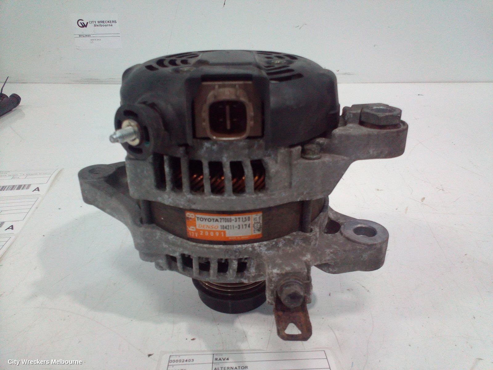 TOYOTA RAV4 ALTERNATOR, PETROL, 2.0, 3ZR-FE, 100AMP, ZSA42R, 12/2012 - 11/2018 - Image 2