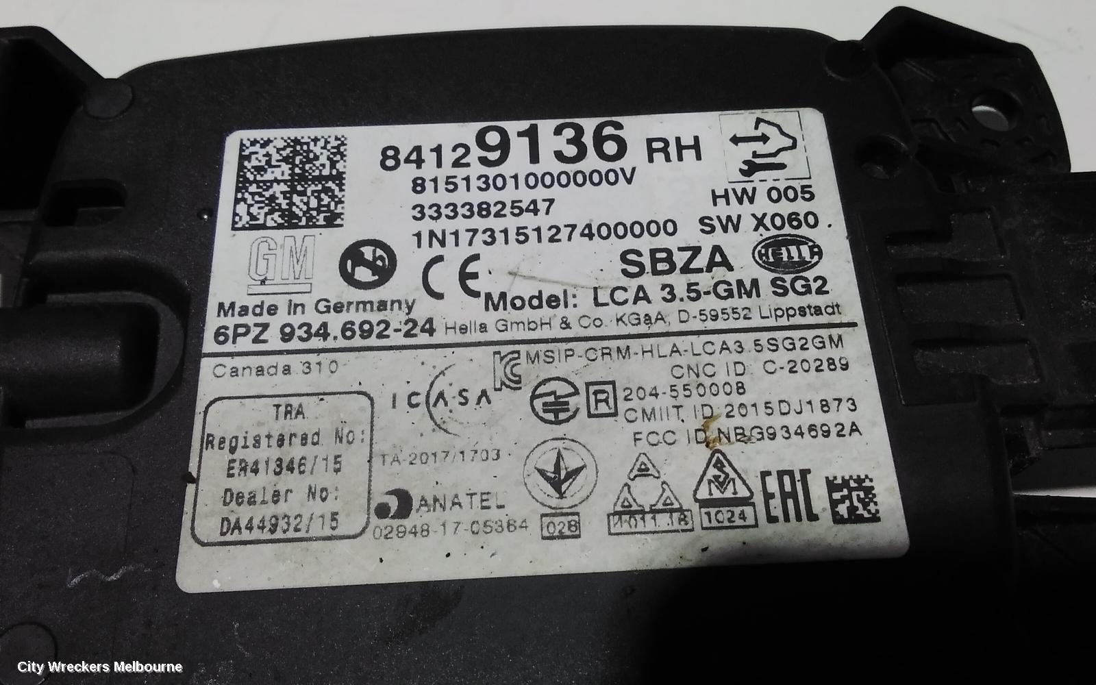 HOLDEN COMMODORE, ZB, 10/2017 - 12/2020, BLIND SPOT MODULE  RIGH REAR : 87042 - Image 3