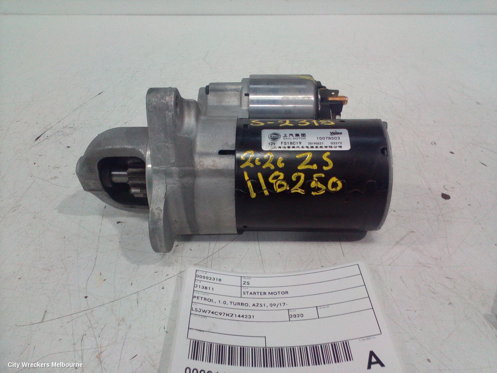 MG ZS STARTER, PETROL, 1.0, TURBO, AZS1, 09/2017 ONWARDS - Image 2