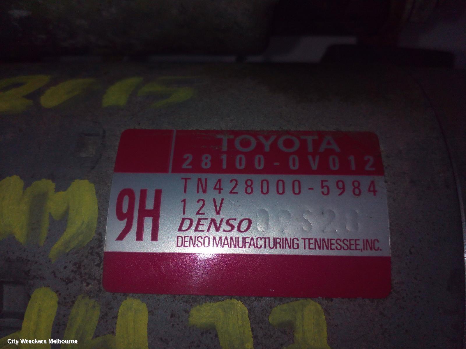 TOYOTA CAMRY STARTER, PETROL, 2.5, 2AR-FE, ASV50, 12/2011 - 10/2017 - Image 2