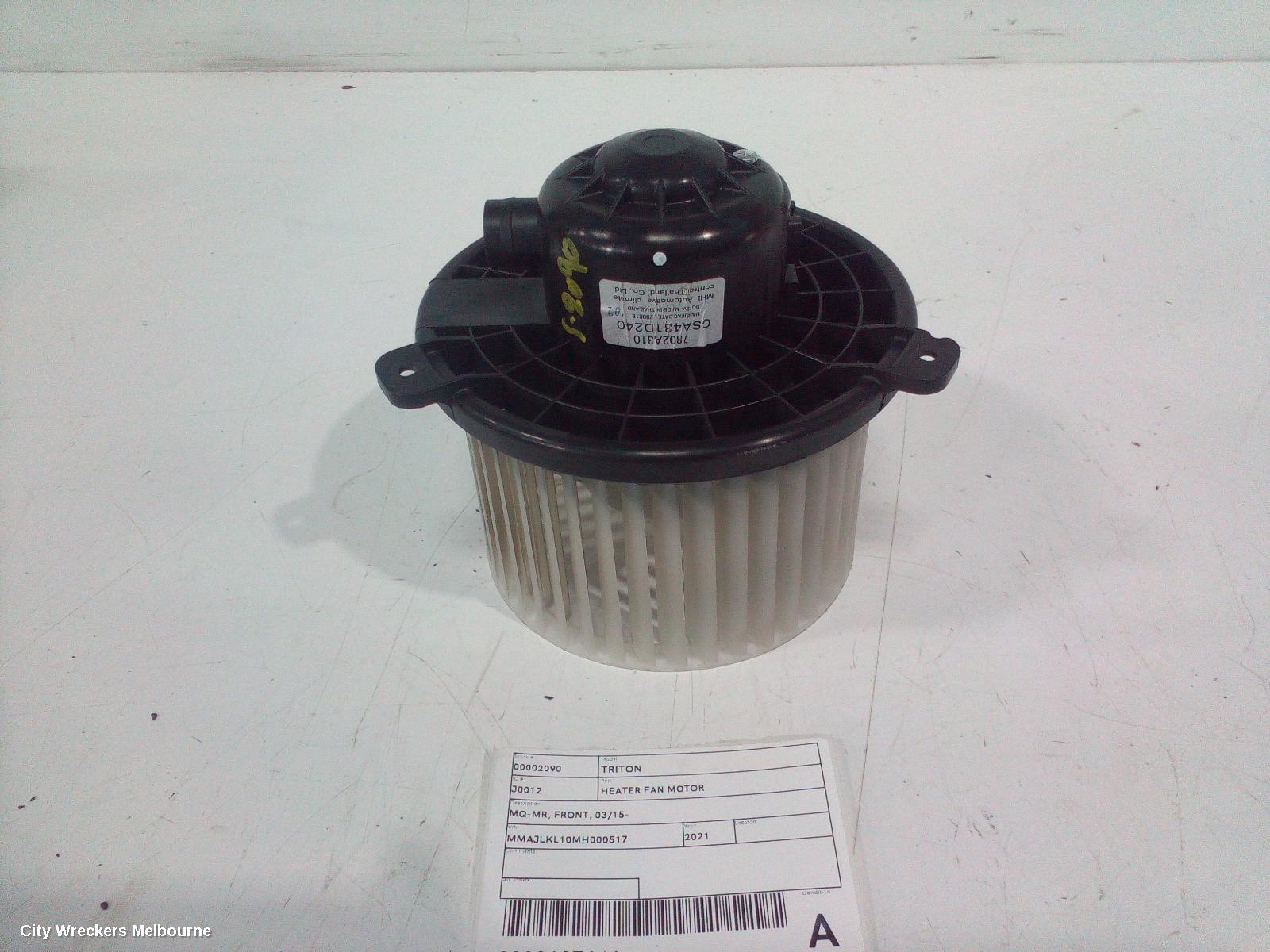 MITSUBISHI TRITON HEATER FAN MOTOR, MQ-MR, FRONT, 03/2015 - 10/2021 - Image 1