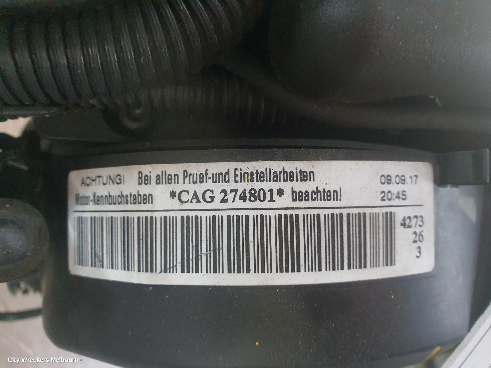 AUDI A4 ENGINE, DIESEL, 2.0, TURBO, FWD, B8 8K, CAGA CODE, 08/2009 - 06/2012 - Image 1