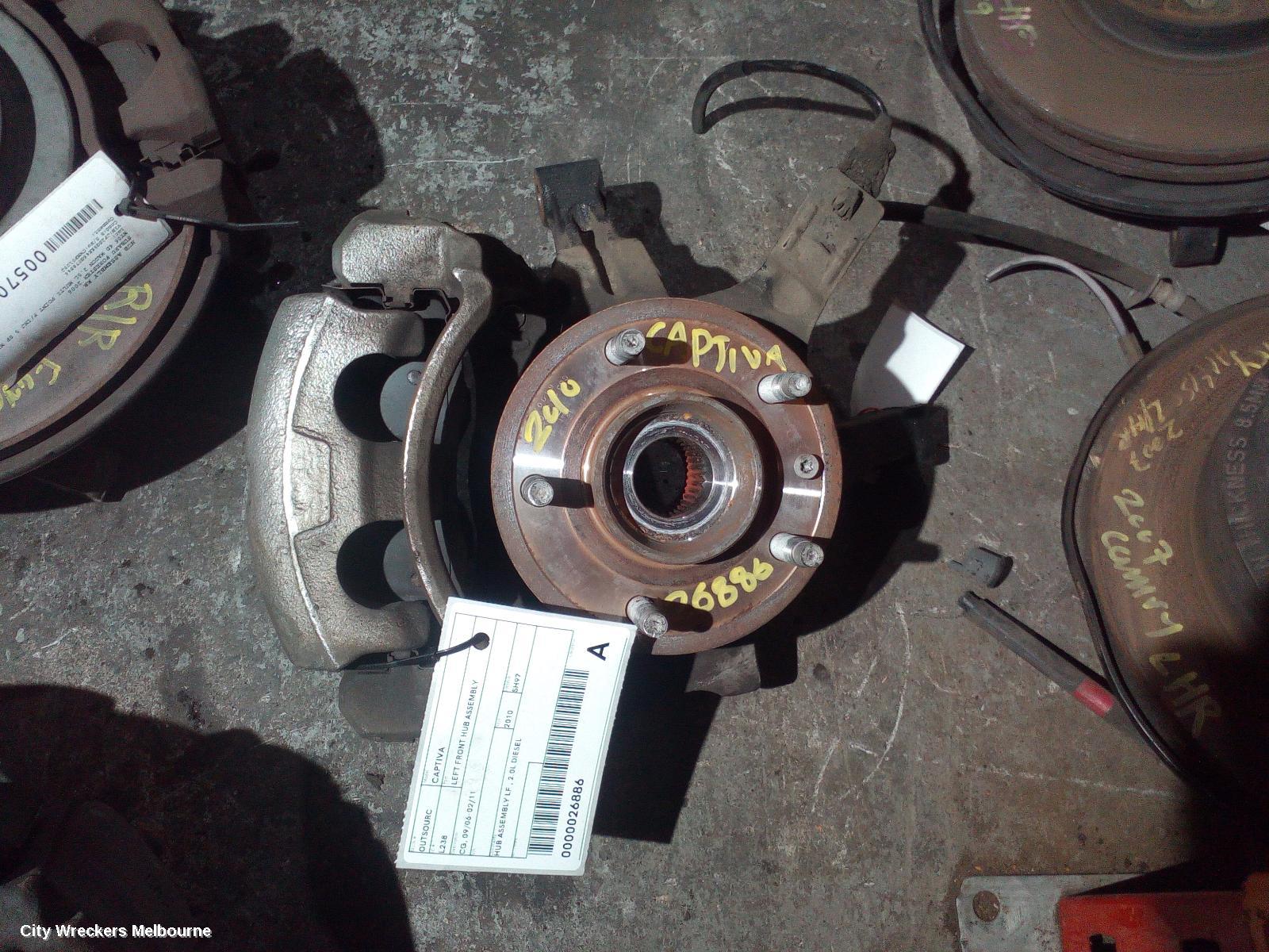 HOLDEN CAPTIVA LEFT FRONT HUB ASSEMBLY, CG, 09/2006 - 02/2011 - Image 1