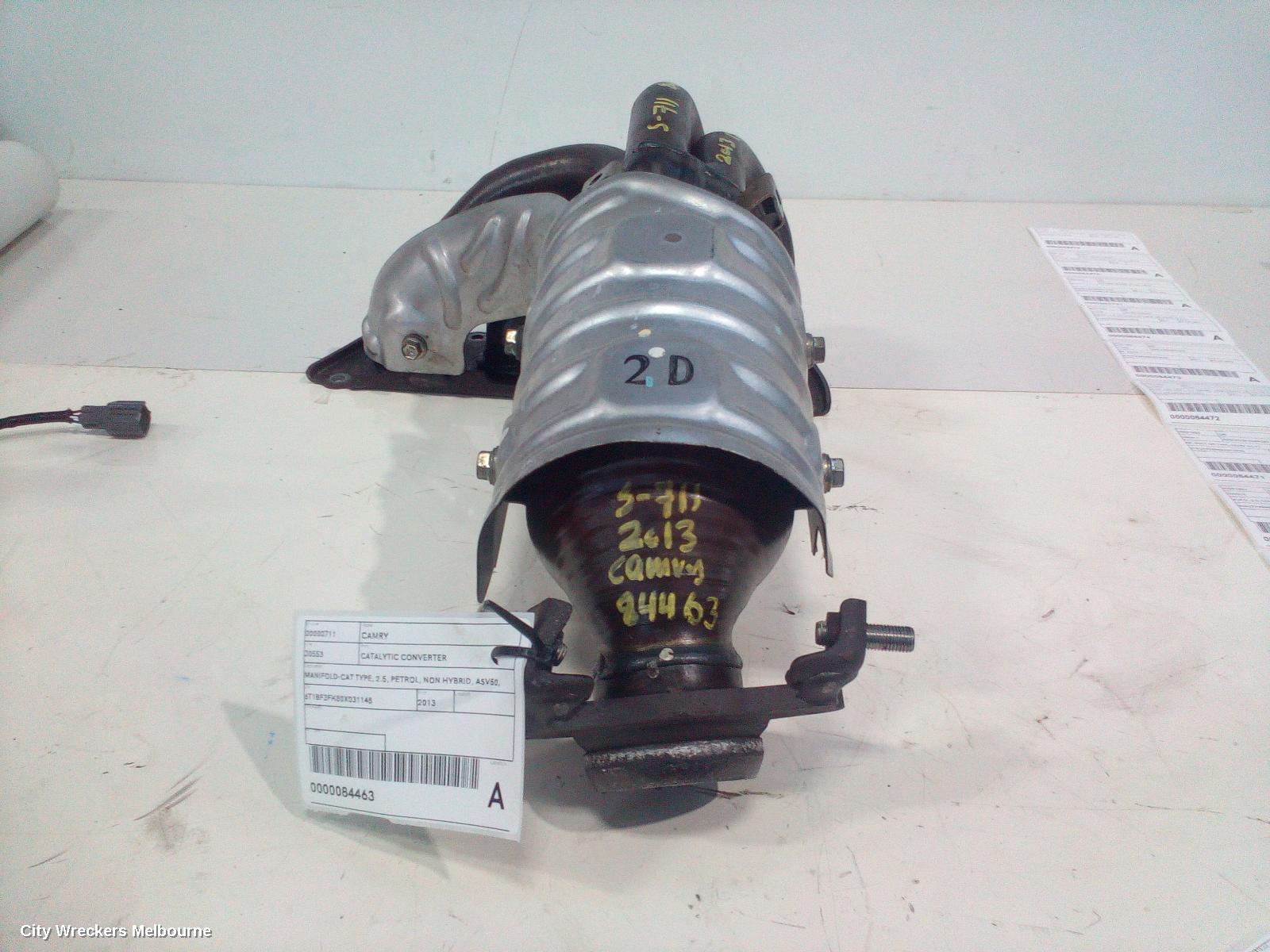 TOYOTA CAMRY CATALYTIC CONVERTER, MANIFOLD-CAT TYPE, 2.5, PETROL, NON HYBRID, ASV50, 12/2011 - 05/2015 - Image 1