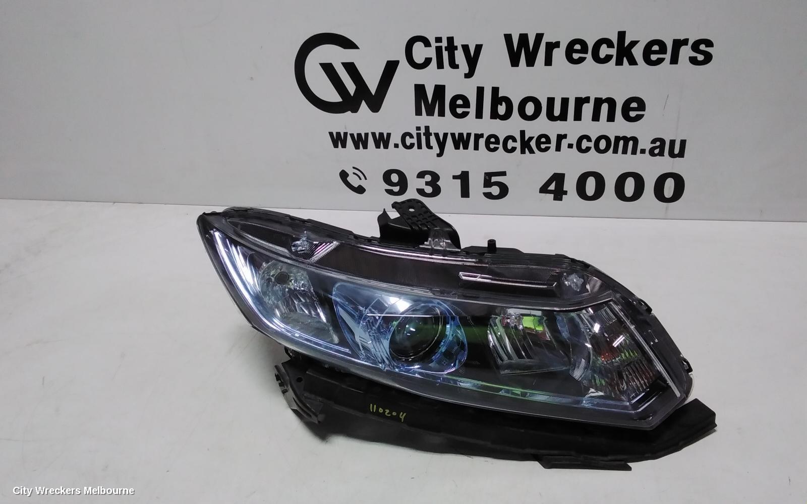 HONDA CIVIC RIGHT HEADLAMP, 9TH GEN, SEDAN (VIN JHMFB), HYBRID, 02/2012 - 12/2015 - Image 1