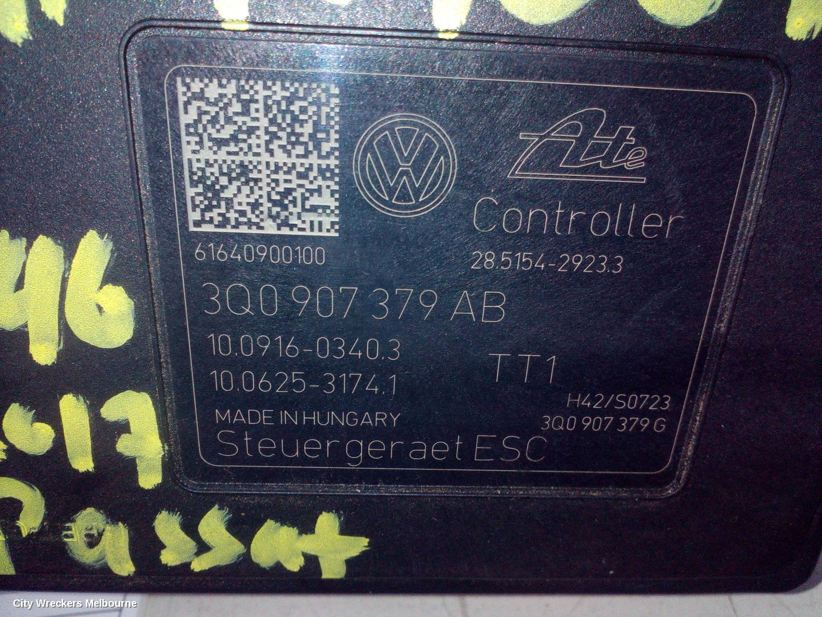 VOLKSWAGEN PASSAT ABS PUMP/MODULATOR, B8/MK7, P/N 3Q0614517AB, 06/2015 ONWARDS - Image 2
