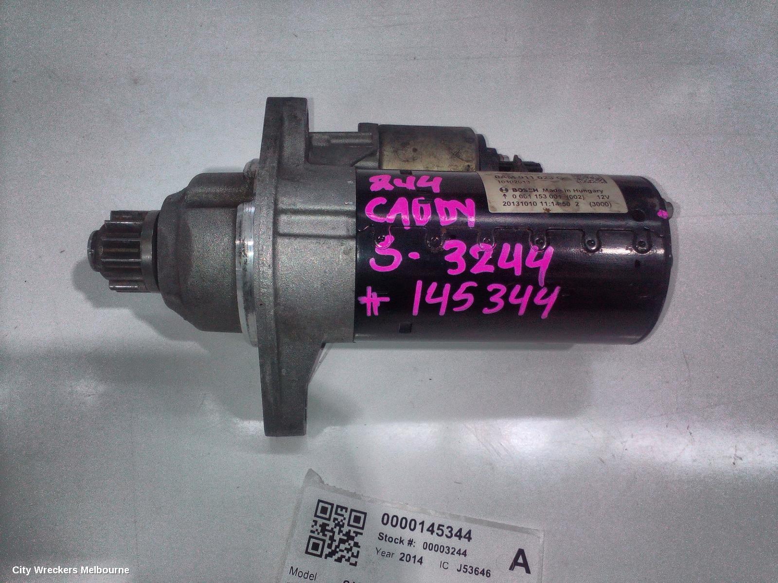 VOLKSWAGEN CADDY STARTER, DIESEL, 1.6, AUTO T/M, BOSCH, W/ START/STOP TYPE, 2K, 08/2010 - 06/2015 - Image 1