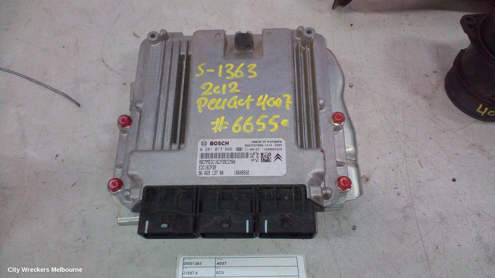 PEUGEOT 4007 ECU, ENGINE ECU, 2.2, DIESEL, 4HK, ECU ONLY, GS, 11/2009 - 08/2013 - Image 3