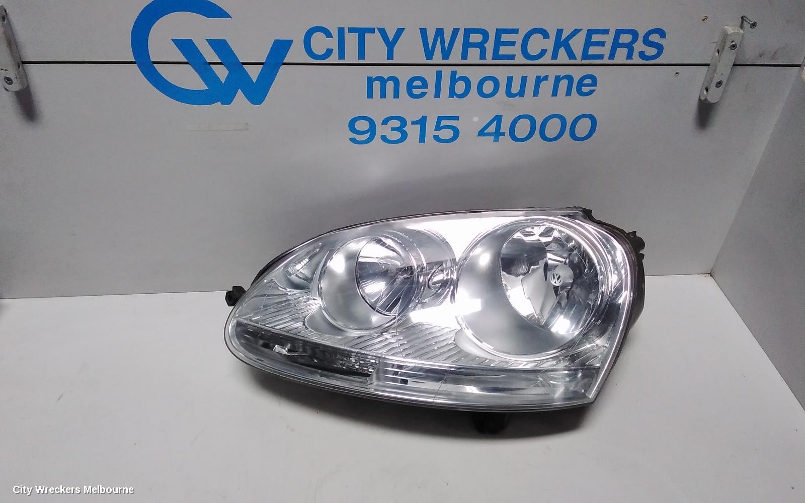 VOLKSWAGEN GOLF LEFT HEADLAMP, GEN 5, HALOGEN, CHROME INSERT TYPE, 07/2004 - 02/2009 - Image 1