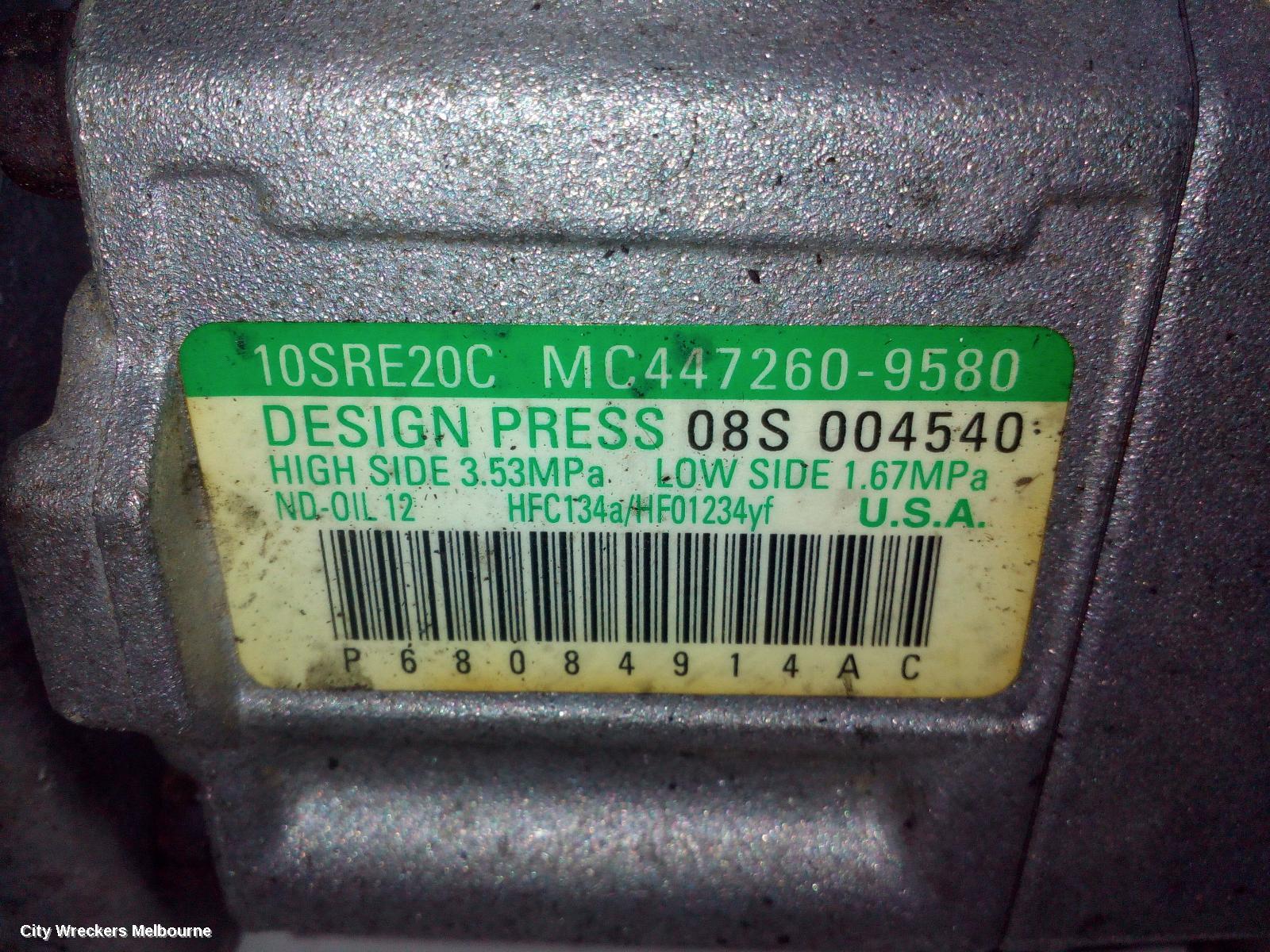 DODGE JOURNEY A/C COMPRESSOR, JC, 3.6, PETROL, 07/2011 - 12/2016 - Image 3