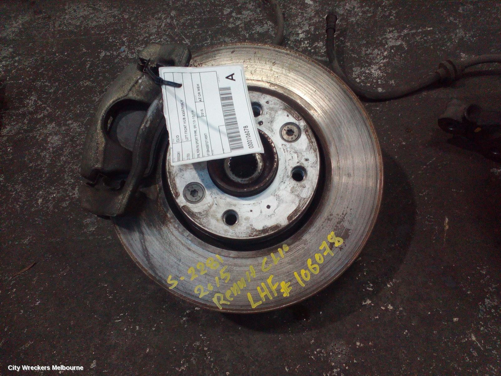 RENAULT CLIO LEFT FRONT HUB ASSEMBLY, X98, NON RS SPORT TYPE, 09/2013 - 10/2019 - Image 2