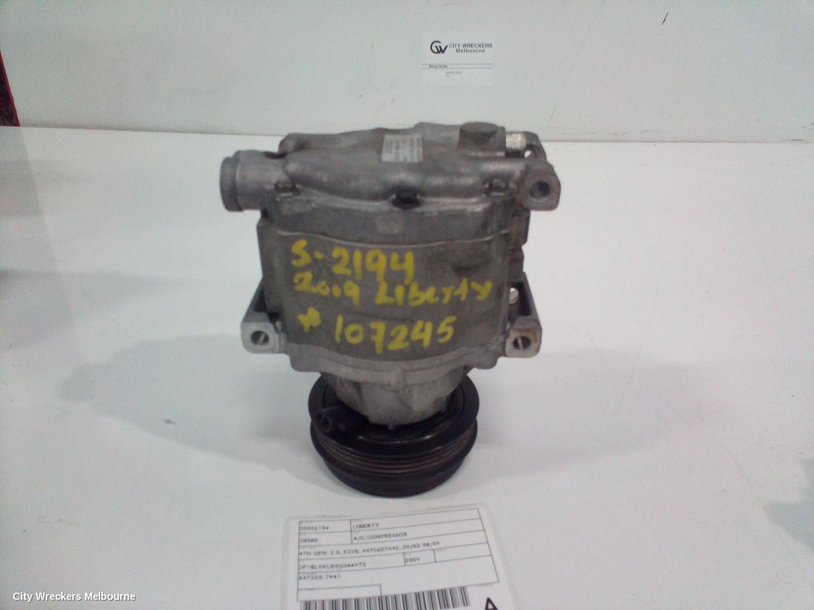 SUBARU LIBERTY A/C COMPRESSOR, 4TH GEN, 2.5, EJ25, 4472607940, 09/2003 - 08/2009 - Image 2