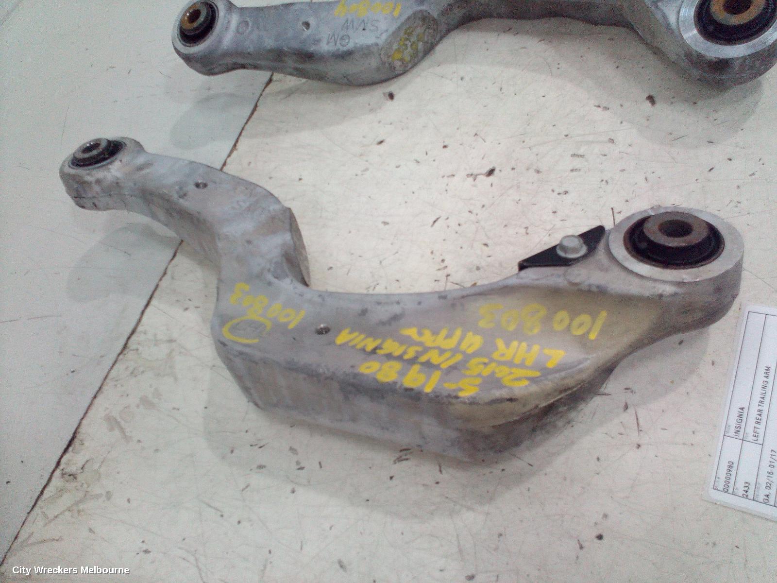 HOLDEN INSIGNIA LEFT REAR TRAILING ARM, GA, 02/2015 - 01/2017 - Image 2