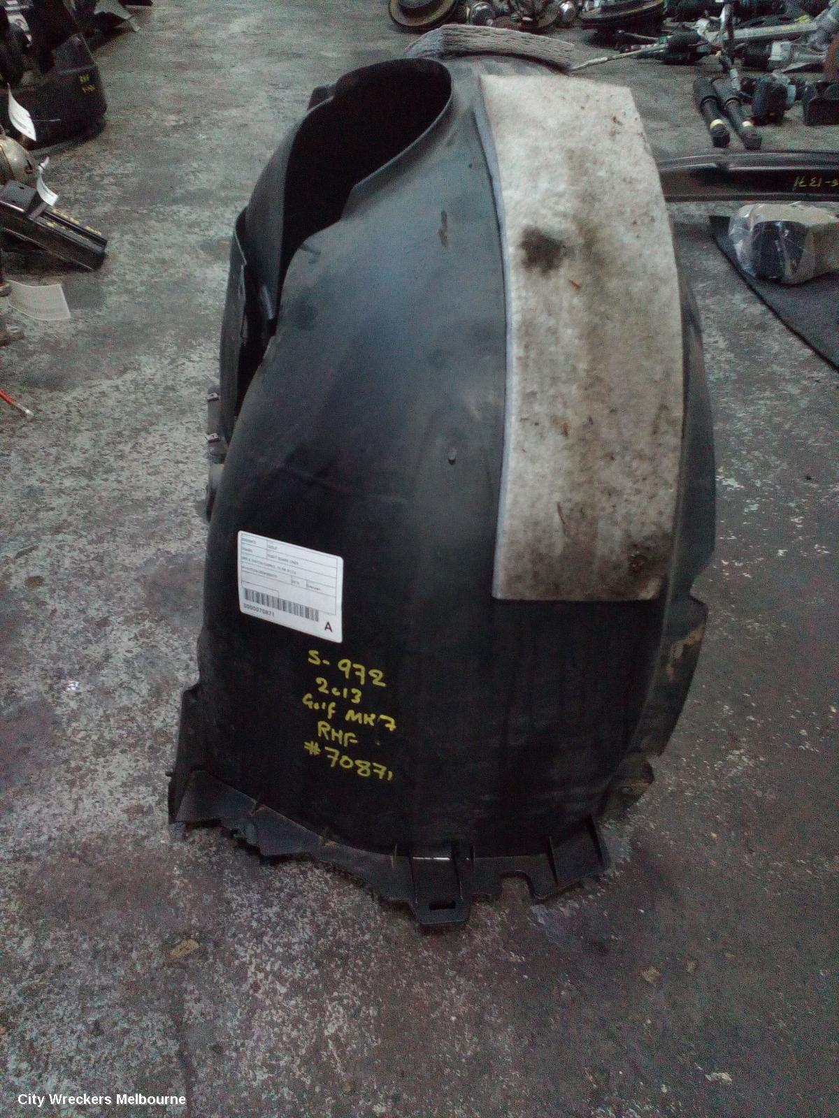 VOLKSWAGEN GOLF RIGHT GUARD LINER, GEN 6, HATCH/CABRIO, 12/2008 - 01/2016 - Image 2