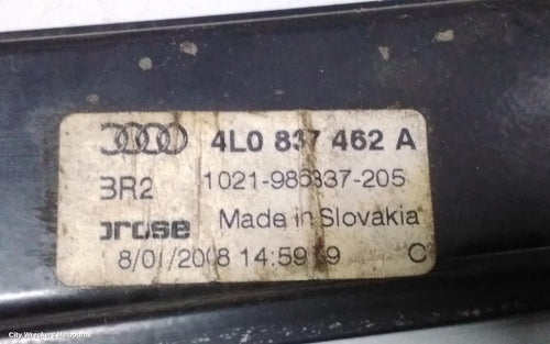 AUDI Q7 RIGHT FRONT WINDOW REG/MOTOR, 4L, 09/2006 - 08/2015 - Image 2