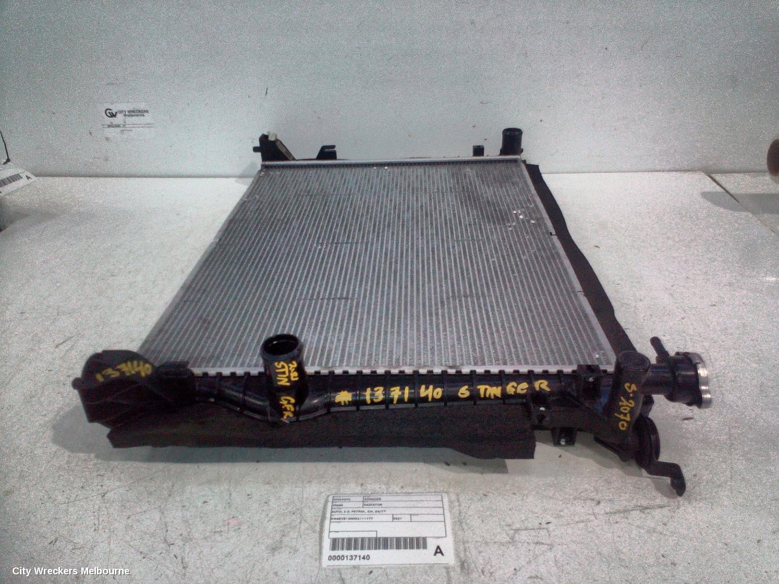 KIA STINGER RADIATOR, AUTO, 2.0, PETROL, CK, 06/2017 ONWARDS - Image 1