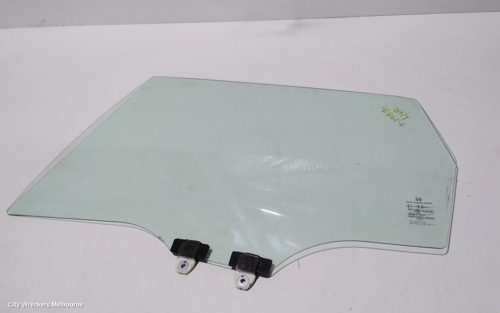 HONDA JAZZ LEFT REAR DOOR WINDOW, GK/GF, 07/2014 - 12/2020 - Image 1