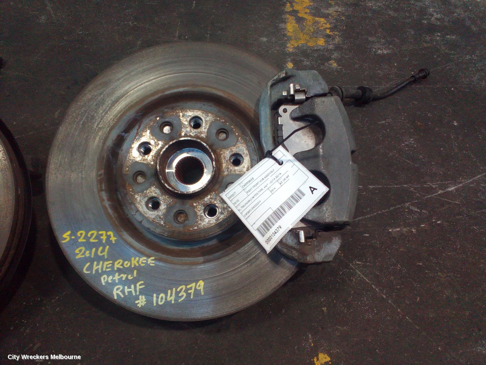 JEEP CHEROKEE RIGHT FRONT HUB ASSEMBLY, KL, TRAILHAWK/LIMITED TYPE, 4WD, 02/2014 - 03/2018 - Image 2