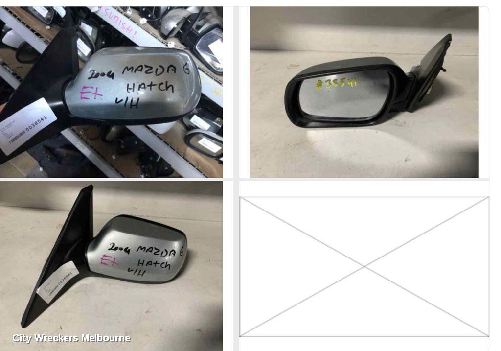 MAZDA 3 RIGHT DOOR MIRROR, BK, POWER, SEDAN/HATCH, NON MPS, 3 WIRE TYPE, 10/2003 - 04/2009 - Image 1