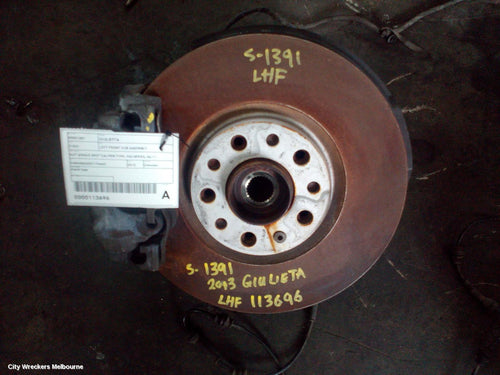 ALFA ROMEO GIULIETTA LEFT FRONT HUB ASSEMBLY, SUIT SINGLE SPOT CALIPER TYPE, 940 SERIES, 06/2011 ONWARDS - Image 1