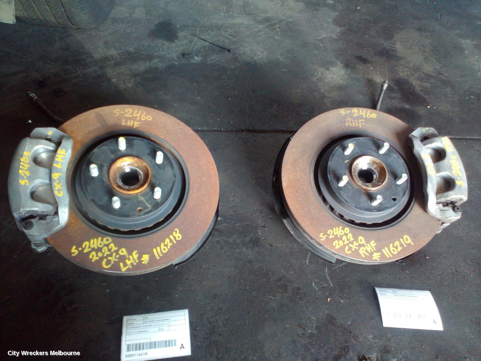 MAZDA CX9 LEFT FRONT HUB ASSEMBLY, TC, FWD/AWD, 2.5, PETROL, AUTO T/M, 07/2016 ONWARDS - Image 3