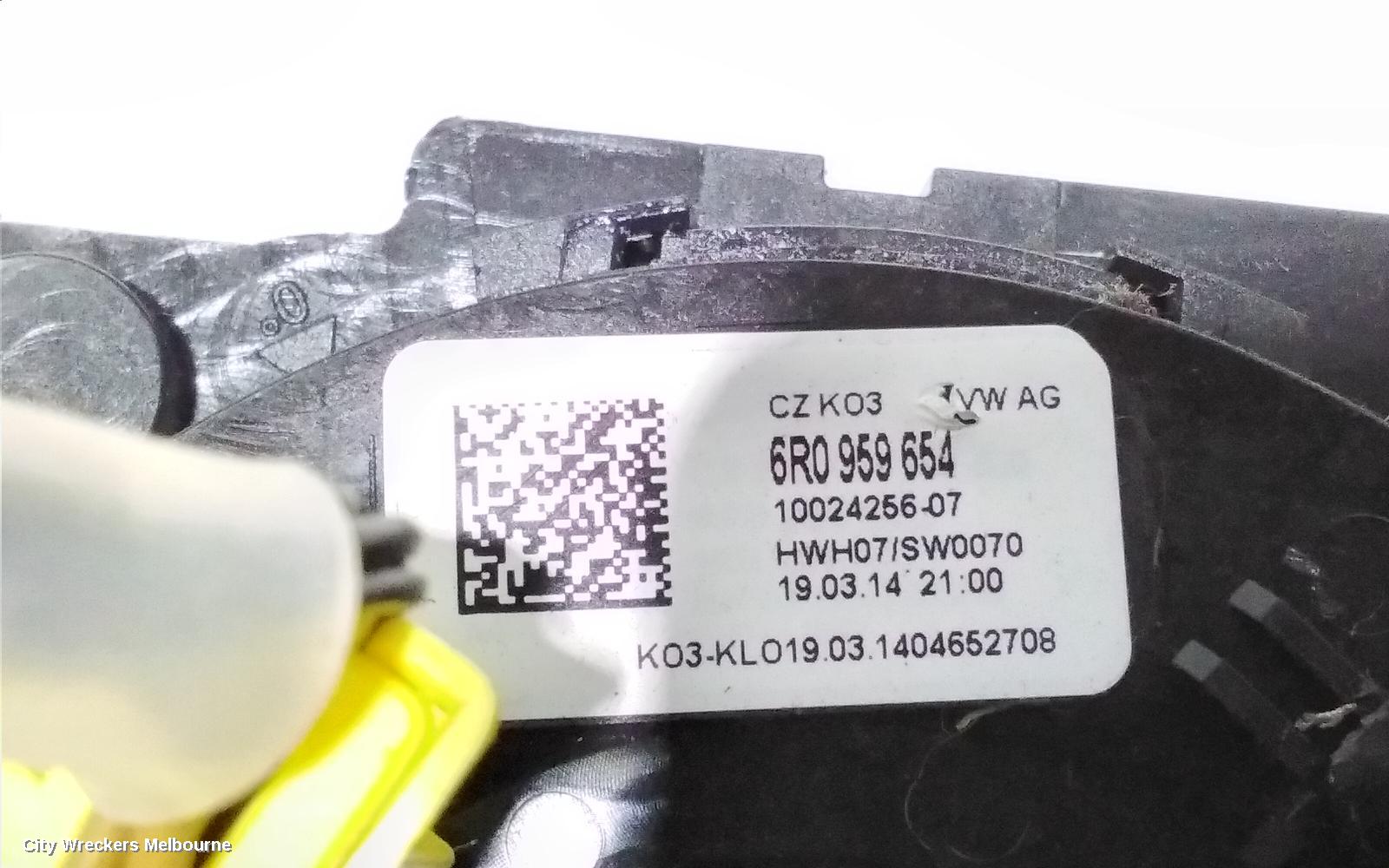 VOLKSWAGEN POLO AIRBAG MODULE/SENSOR, CLOCKSPRING, 6R, 05/2010 - 05/2014 - Image 2