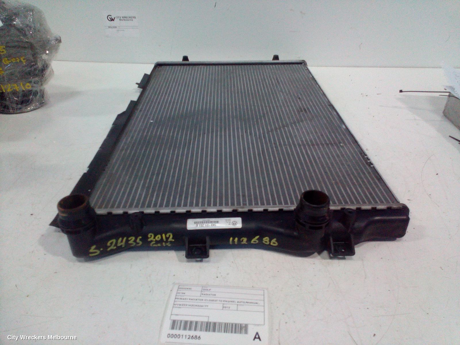 VOLKSWAGEN GOLF RADIATOR, PRIMARY RADIATOR (CLOSEST TO ENGINE), AUTO/MANUAL, 1.4, PETROL, CAVD CODE, GEN 6, 10/2008 - 01/2016 - Image 2
