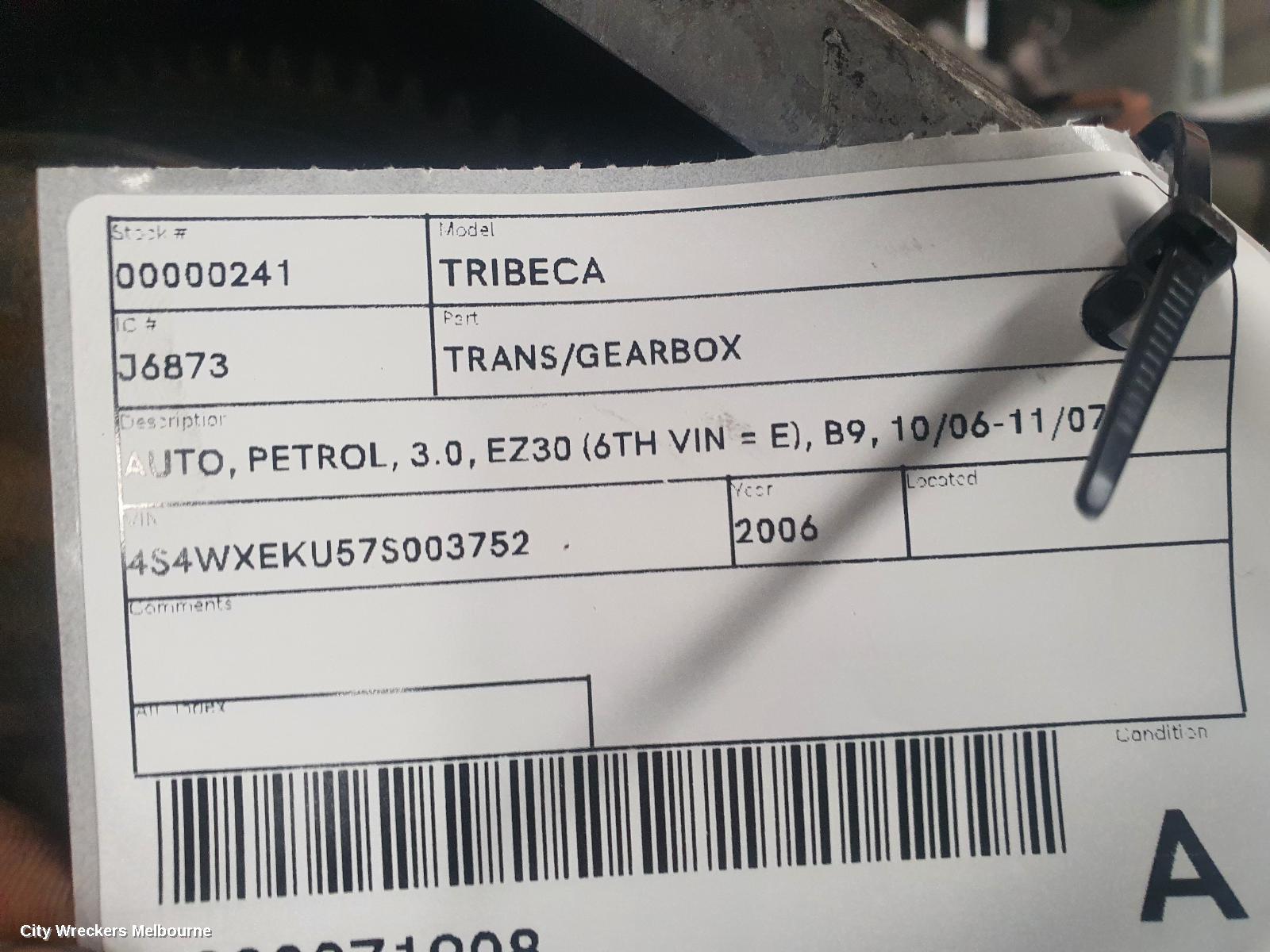 SUBARU TRIBECA TRANS/GEARBOX, AUTO, PETROL, 3.0, EZ30 (6TH VIN = E), B9, 10/2006 - 11/2007 - Image 2