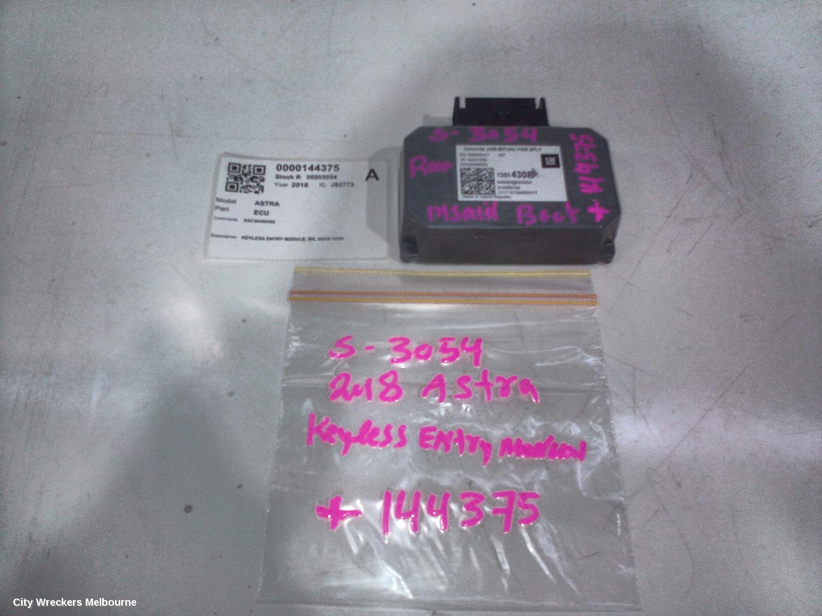 HOLDEN ASTRA ECU, KEYLESS ENTRY MODULE, BK, 09/2016 - 12/2020 - Image 2
