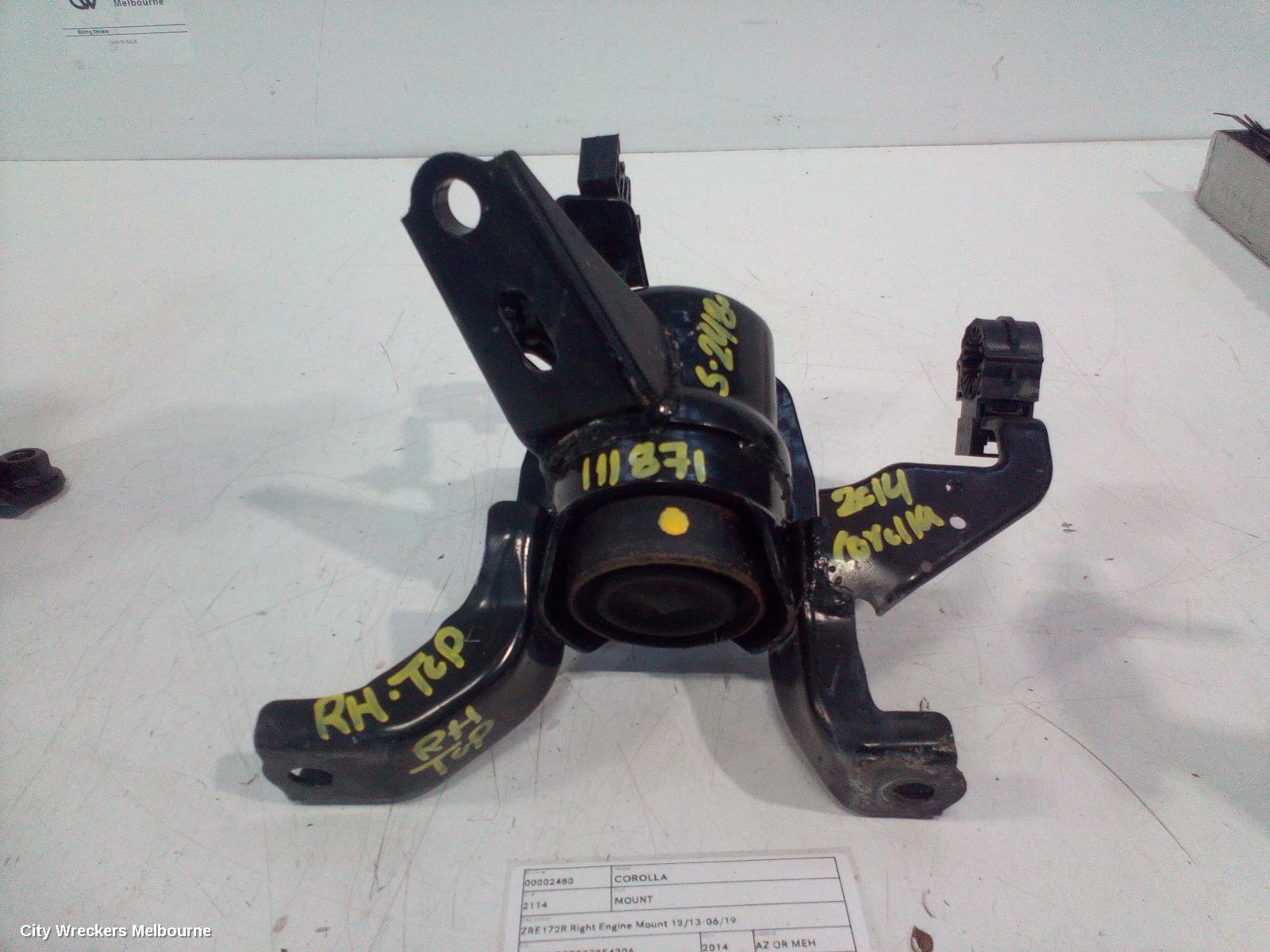 TOYOTA COROLLA MOUNT, ZRE172R RIGHT ENGINE MOUNT 12/2013 - 06/2019 - Image 2