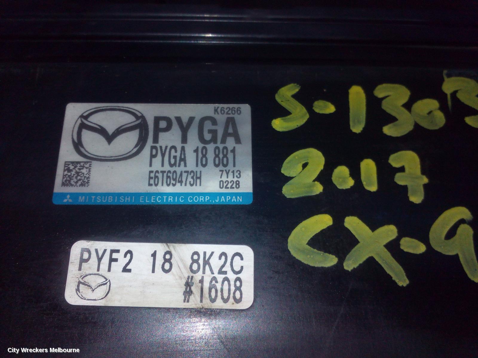 MAZDA CX9 ECU, ENGINE ECU, 2.5, PETROL, TURBO, ECU ONLY, TC, 07/2016 ONWARDS - Image 1