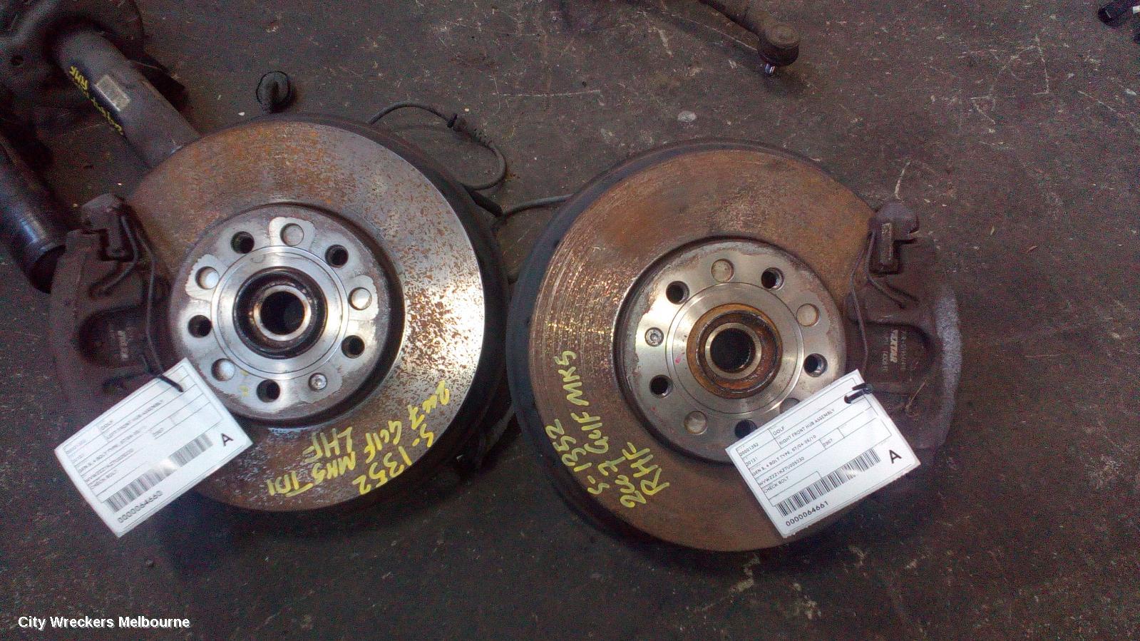 VOLKSWAGEN GOLF RIGHT FRONT HUB ASSEMBLY, GEN 5, 4 BOLT TYPE, 07/2004 - 02/2009 - Image 2