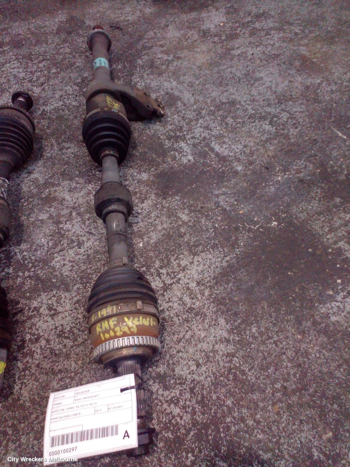 HYUNDAI VELOSTER RIGHT DRIVESHAFT, AUTO T/M, TURBO, FS, 07/2012 - 04/2015 - Image 1