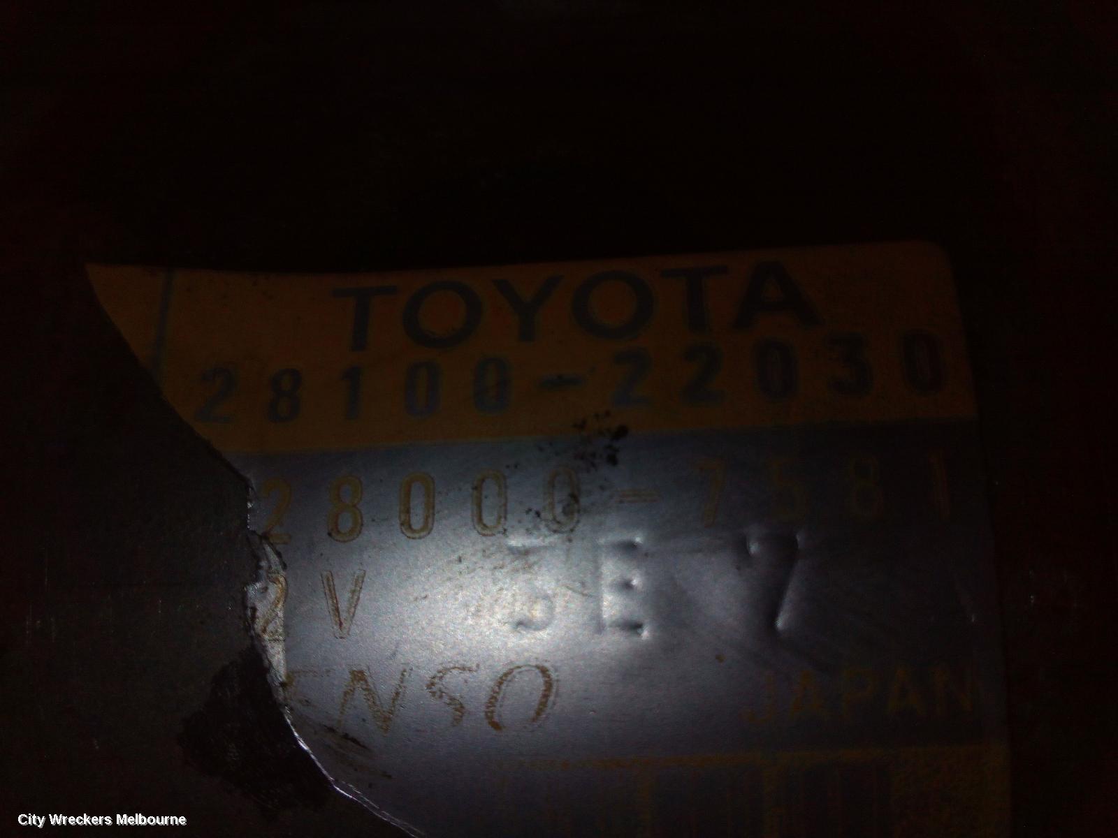 TOYOTA COROLLA STARTER, PETROL, 1.8, 2ZZ-GE, P/N 28100-22030, VIN AHT (0.8KW), ZZE122, 04/2003 - 04/2007 (AUS ONLY) - Image 3