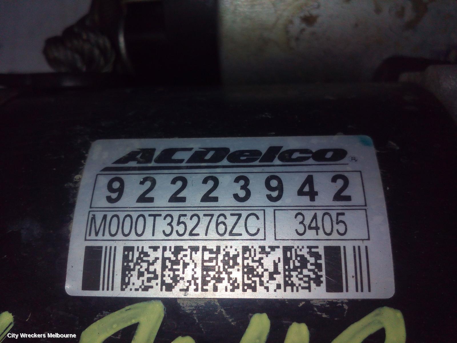 HOLDEN COMMODORE STARTER, 3.6, LFX/LWR, VF, 05/2013 - 12/2017 - Image 3