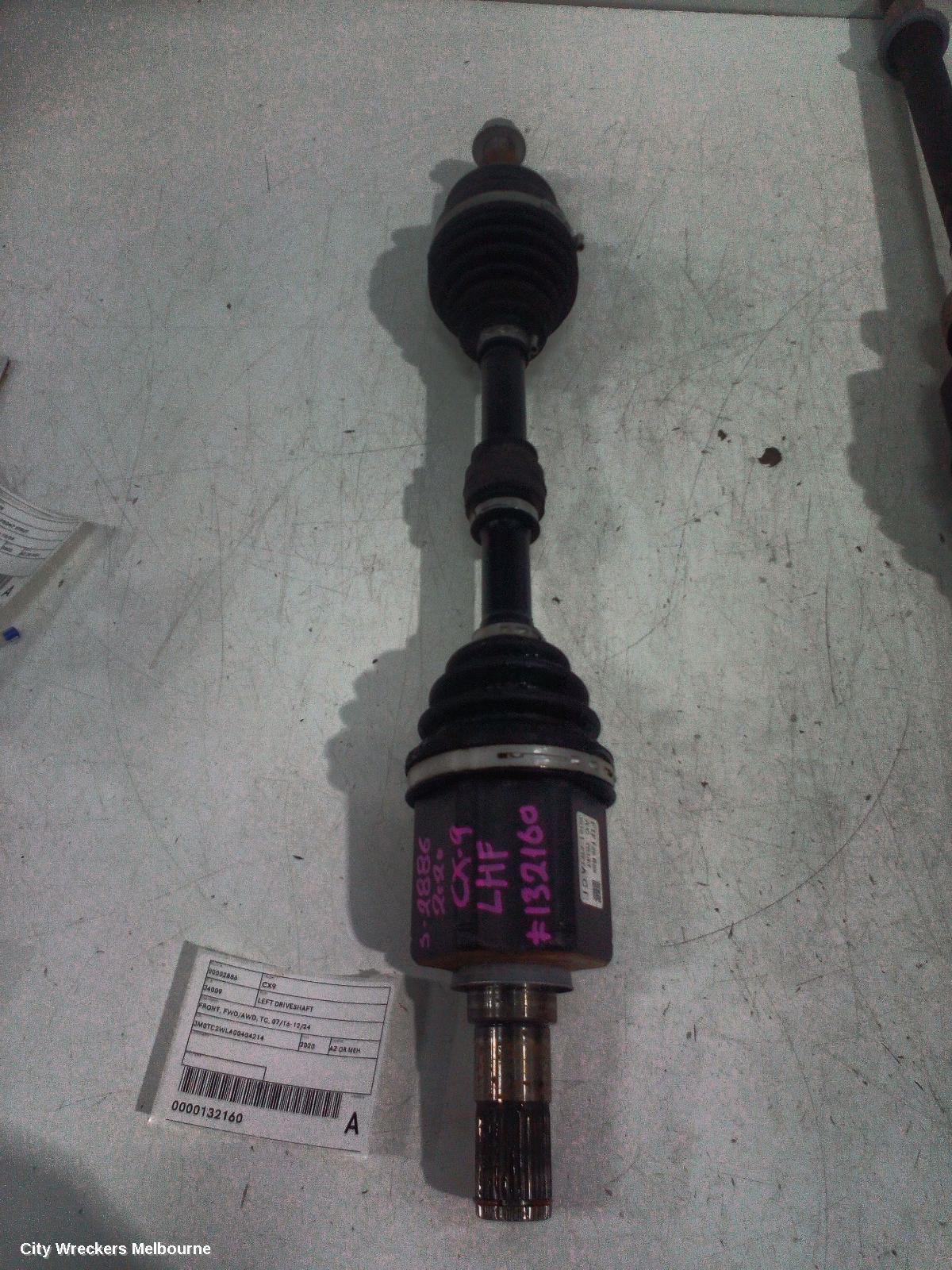 MAZDA CX9 LEFT DRIVESHAFT, FRONT, FWD/AWD, TC, 07/2016 - 12/2024 - Image 2