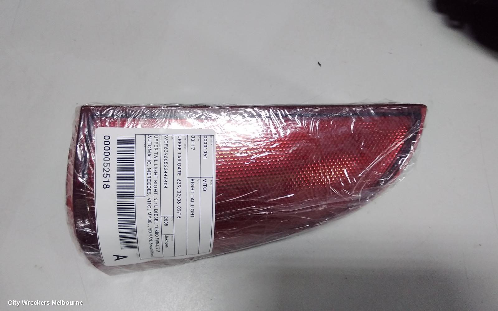 MERCEDES VITO RIGHT TAILLIGHT, UPPER TAILGATE, 639, 02/2006 - 02/2015 - Image 3