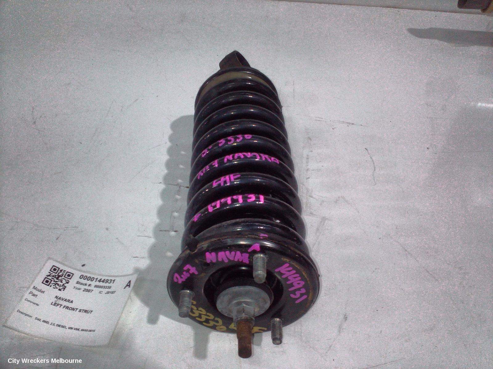 NISSAN NAVARA LEFT FRONT STRUT, D40, 4WD, 2.5, DIESEL, VIN VSK, 09/2005 - 08/2015 - Image 2