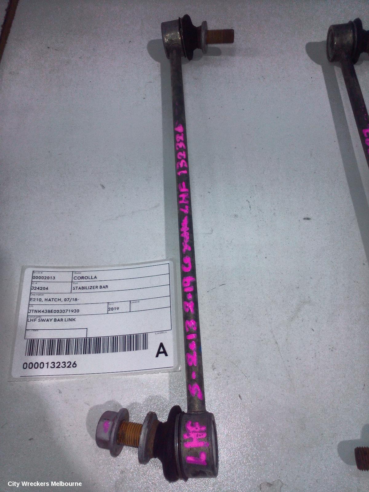 TOYOTA COROLLA STABILISER BAR, E210, HATCH, 07/2018 ONWARDS - Image 1