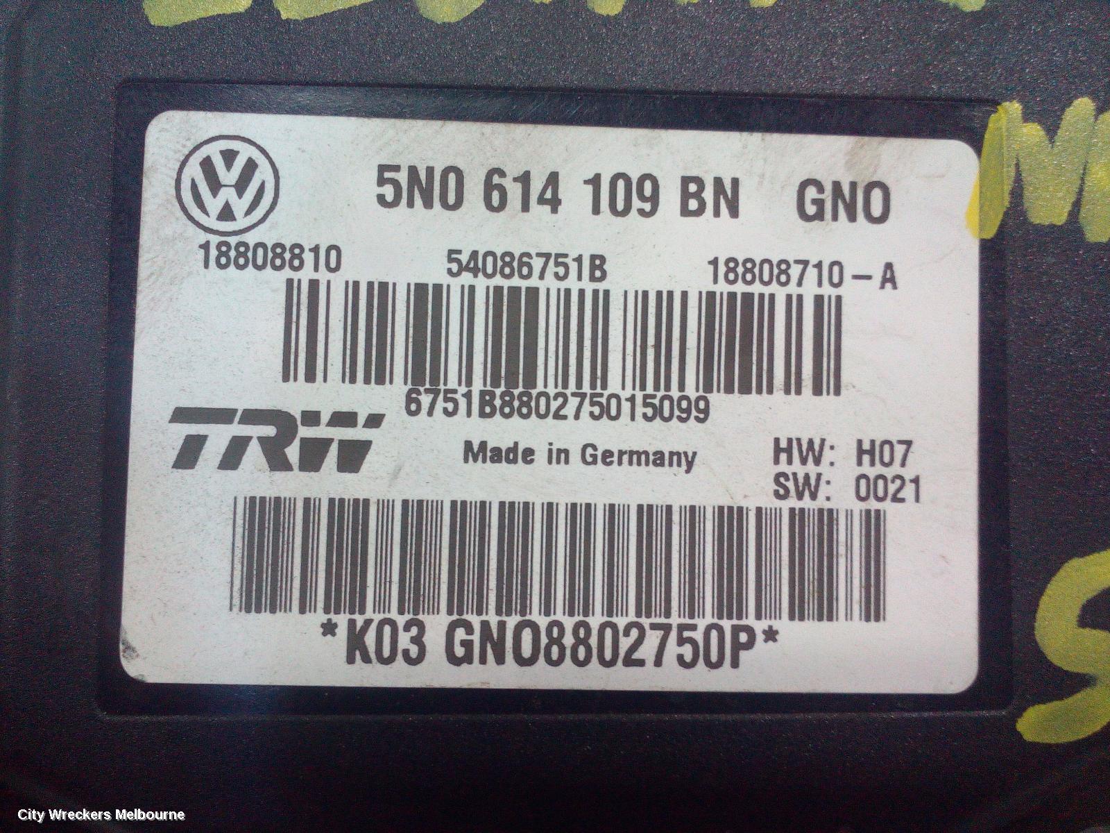 VOLKSWAGEN TIGUAN ABS PUMP/MODULATOR, 5N, 07/2011 - 08/2016 - Image 3