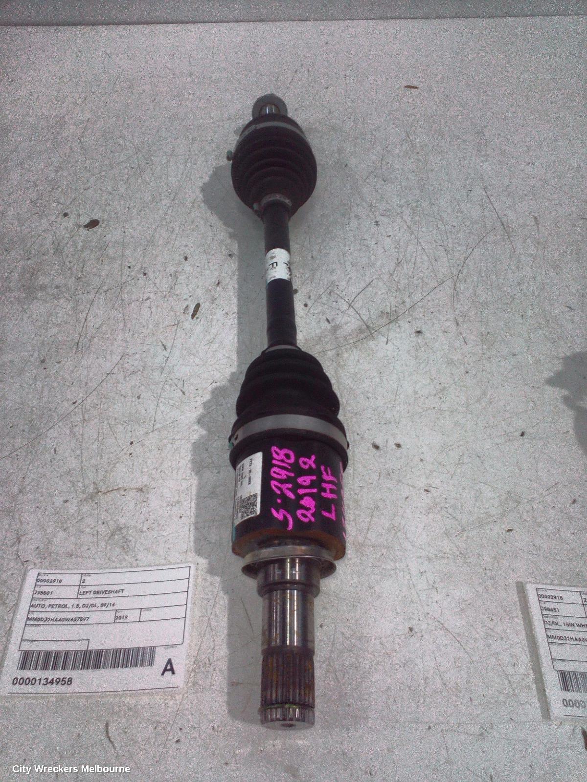 MAZDA 2 LEFT DRIVESHAFT, AUTO, PETROL, 1.5, DJ/DL, 09/2014 ONWARDS - Image 1