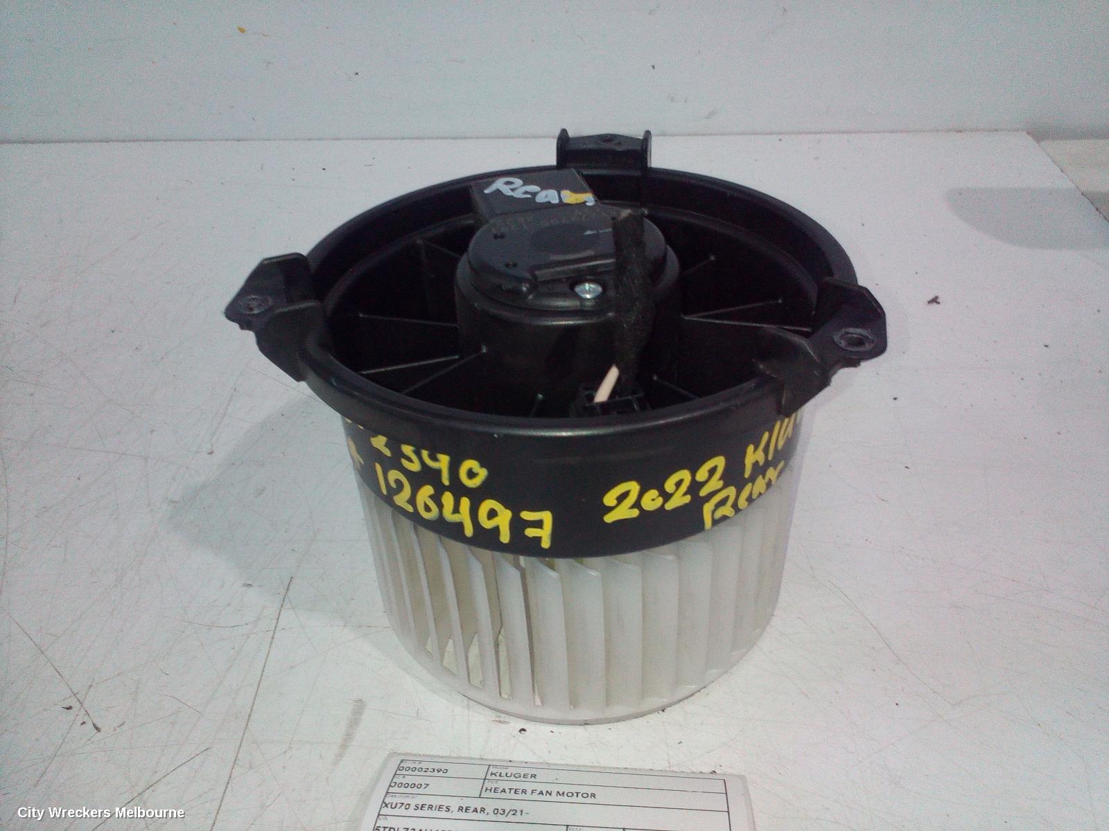 TOYOTA KLUGER HEATER FAN MOTOR, XU70 SERIES, REAR, 03/2021 ONWARDS - Image 1