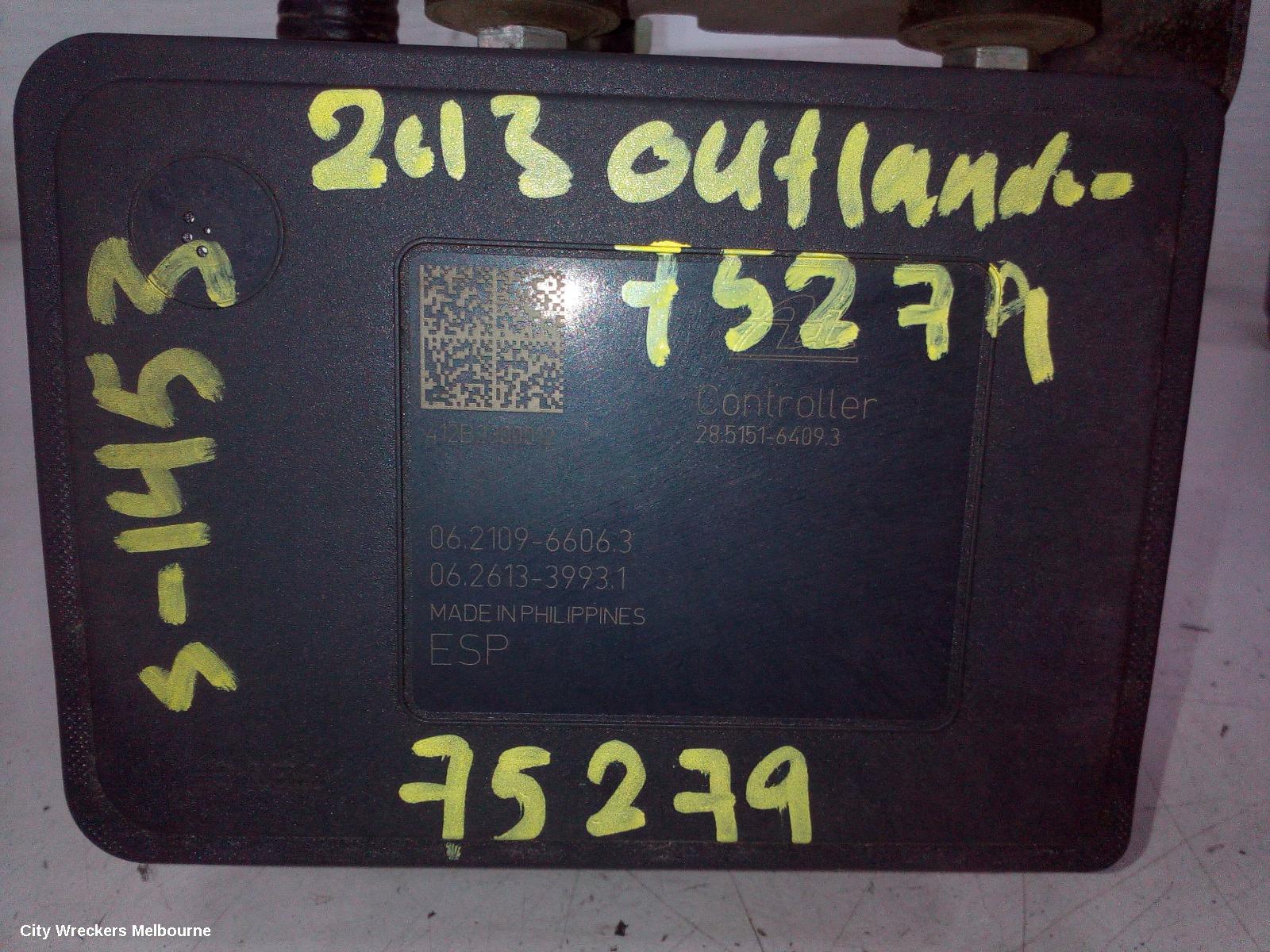 MITSUBISHI OUTLANDER ABS PUMP/MODULATOR, ZJ, P/N 4670A756, 10/2012 - 03/2015 - Image 1