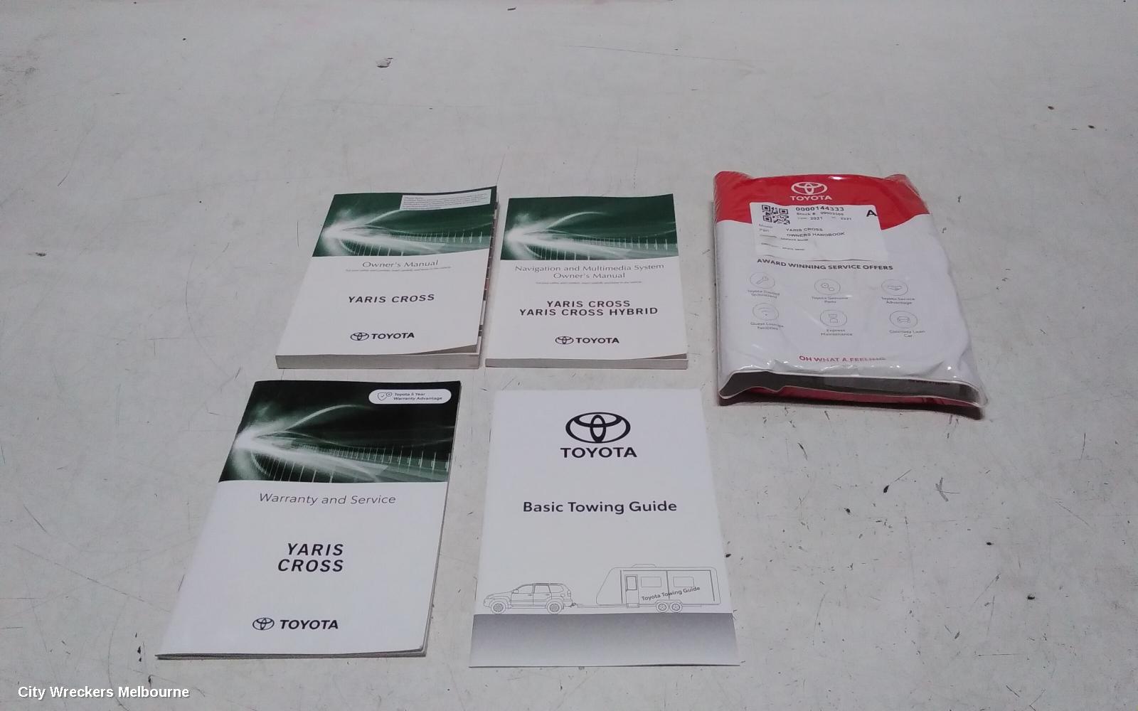 TOYOTA YARIS CROSS OWNERS HANDBOOK, XP210, 06/2020 ONWARDS - Image 1