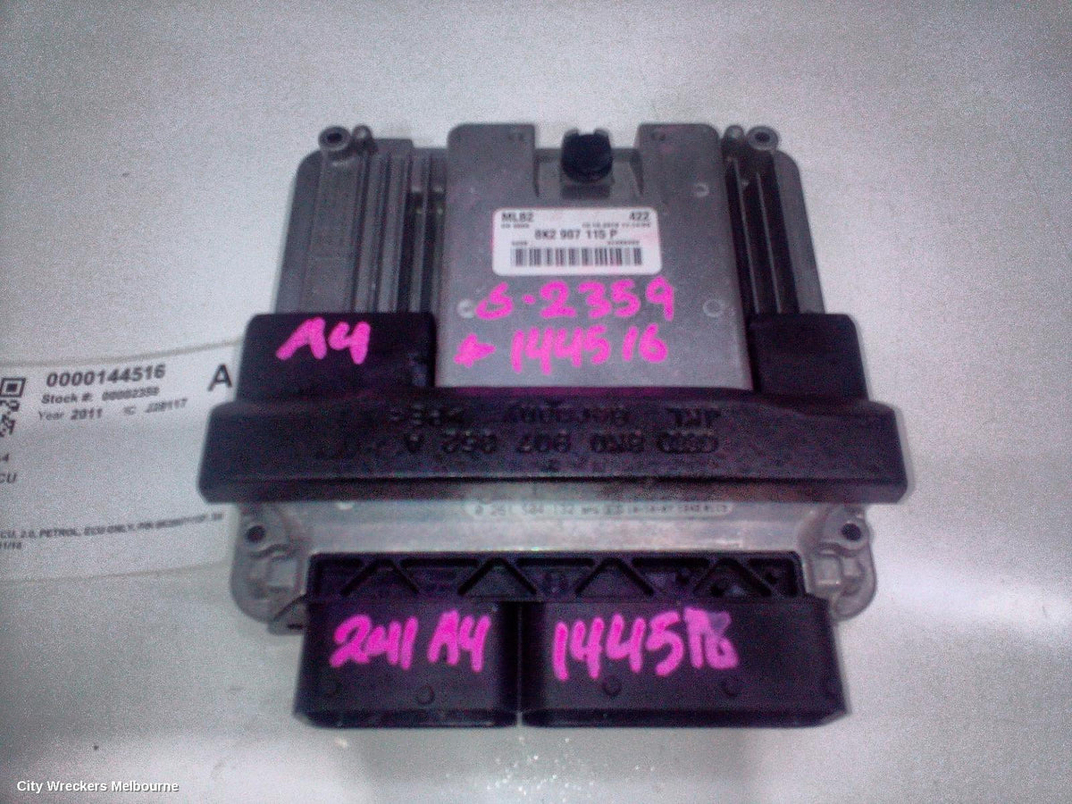 AUDI A4 ECU, ENGINE ECU, 2.0, PETROL, ECU ONLY, P/N 8K2907115P, B8 8K, 02/2008 - 01/2016 - Image 1