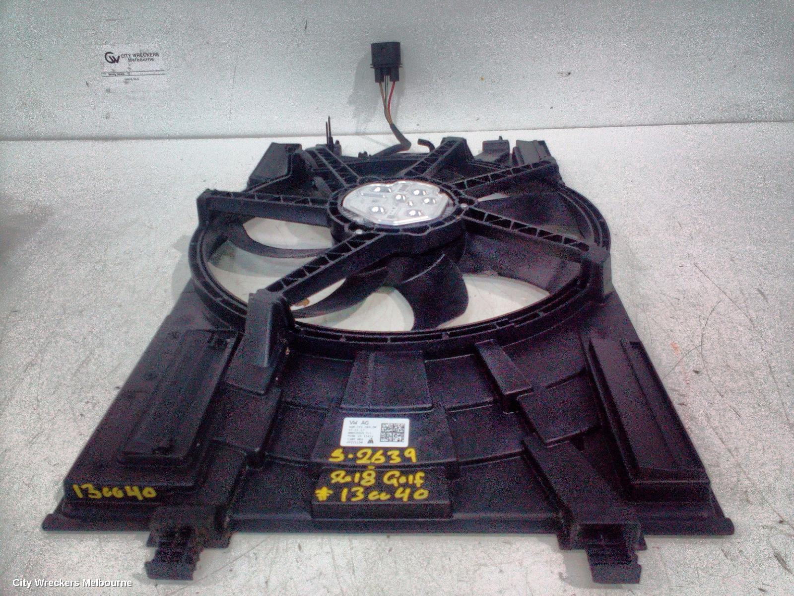 VOLKSWAGEN GOLF FAN, SINGLE FAN ASSY, 1.4, PETROL, CXSA/CHPA/CMBA/CZCA/CZDA/CPTA CODE, 400W (MAGNA), GEN 7, 12/2012 - 08/2020 - Image 1